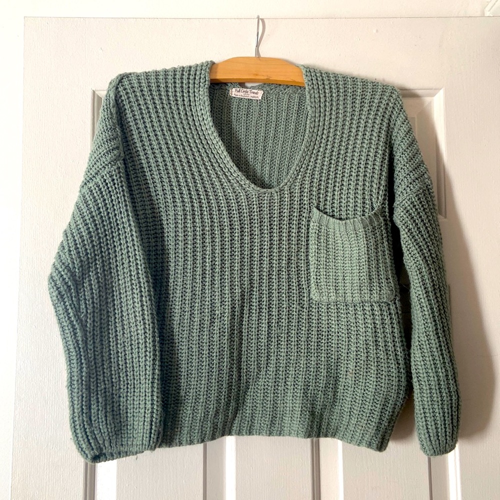 Mint green knit sweater